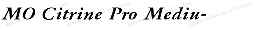 MO Citrine Pro Mediu字体转换
